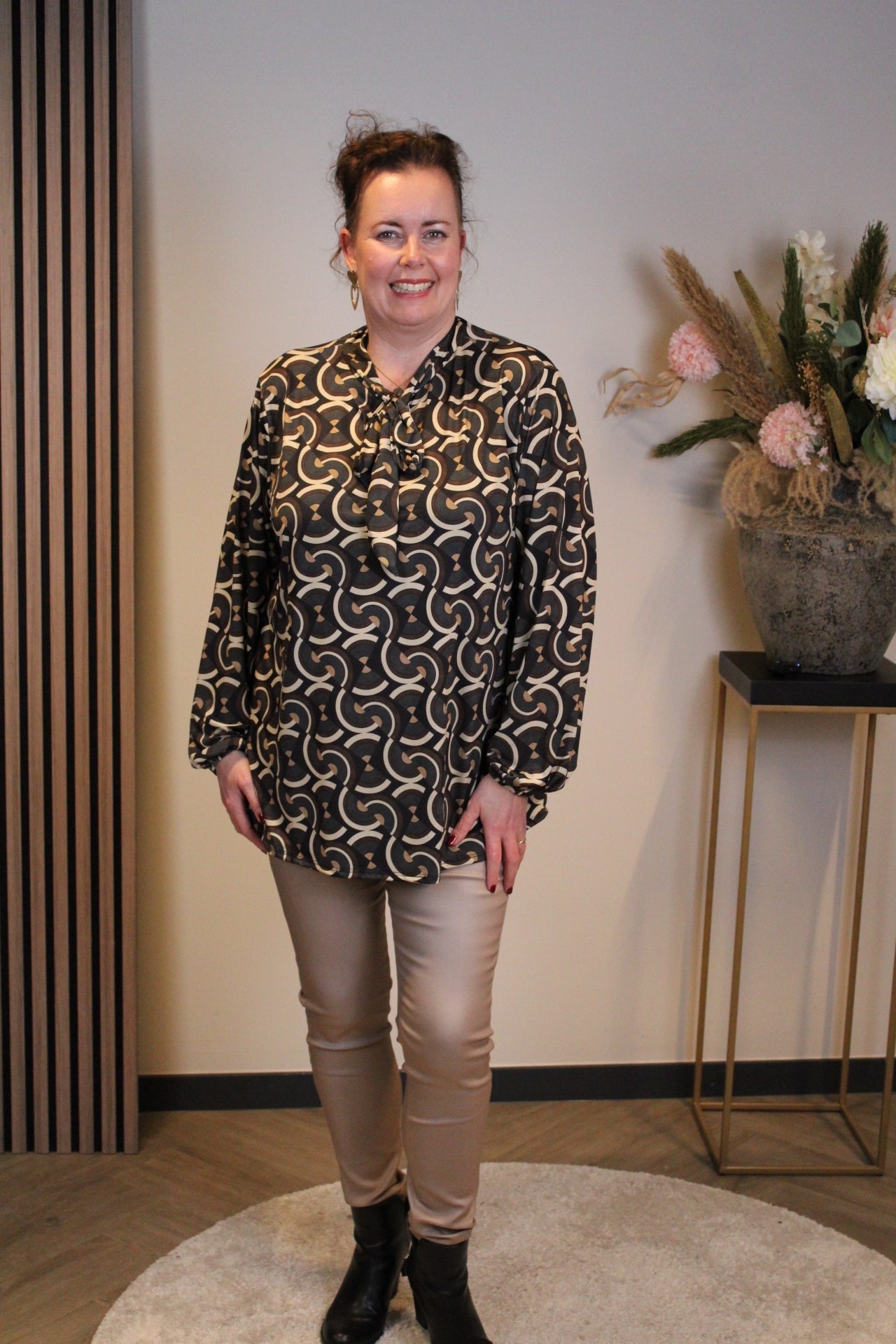 Hilda | Bluse grün Langarm 48 bis 52