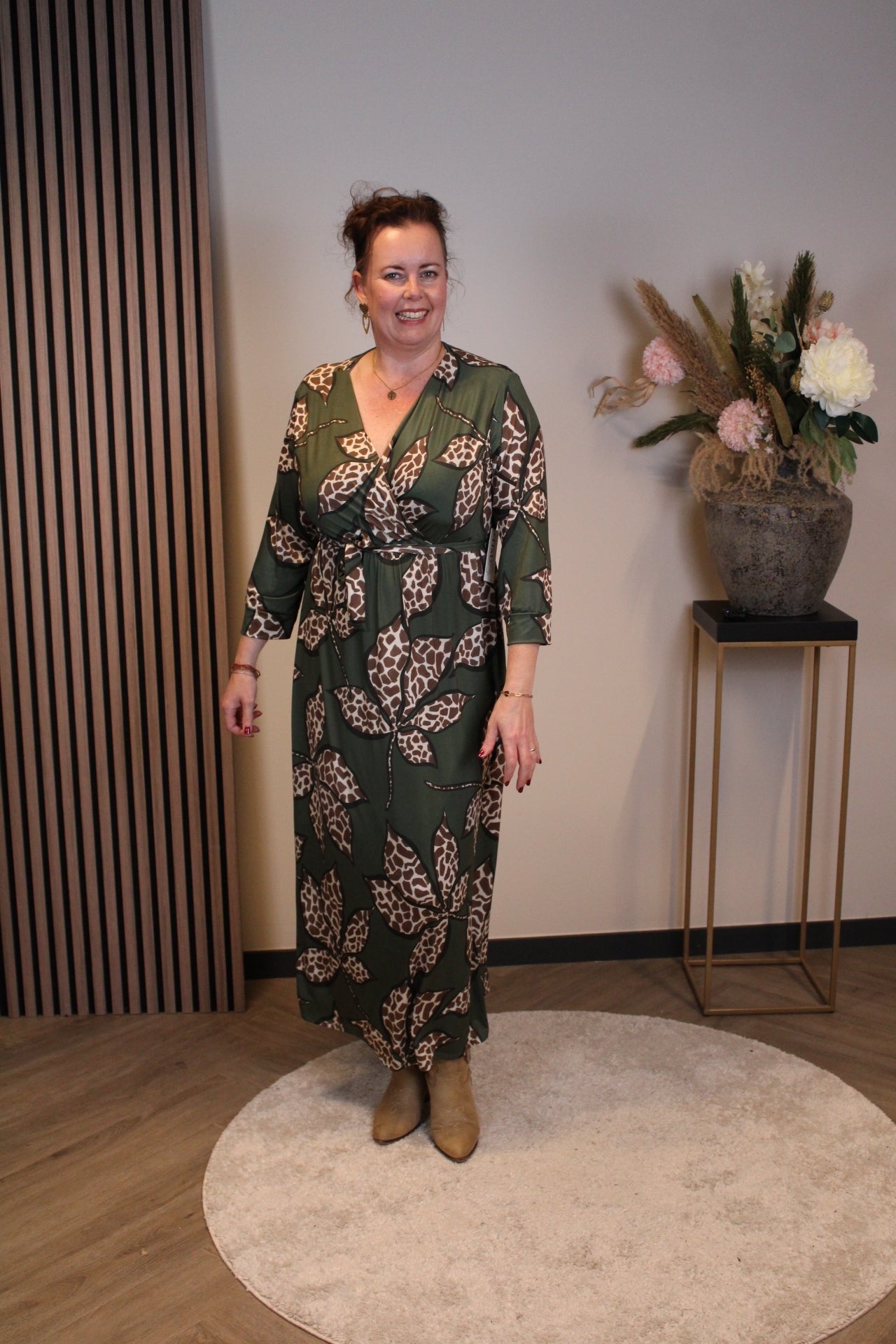 Marise | Graues Kleid mit langen Ärmeln, Größe 46 bis 50