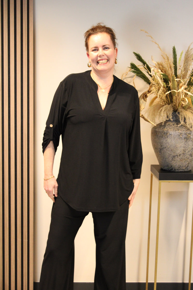Mara | Blouse zwart 38 t/m 48