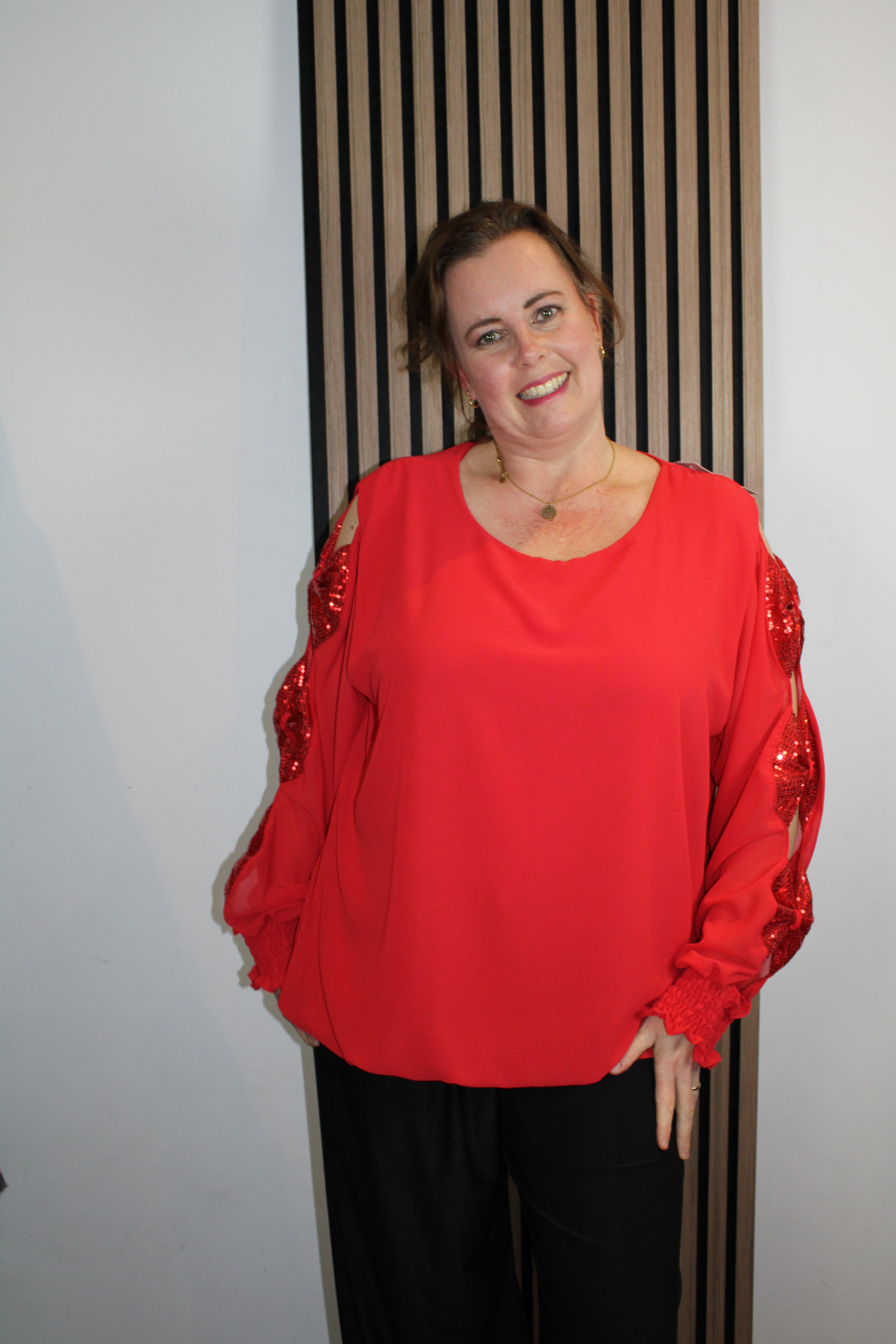 Sparkle | Blouse rood