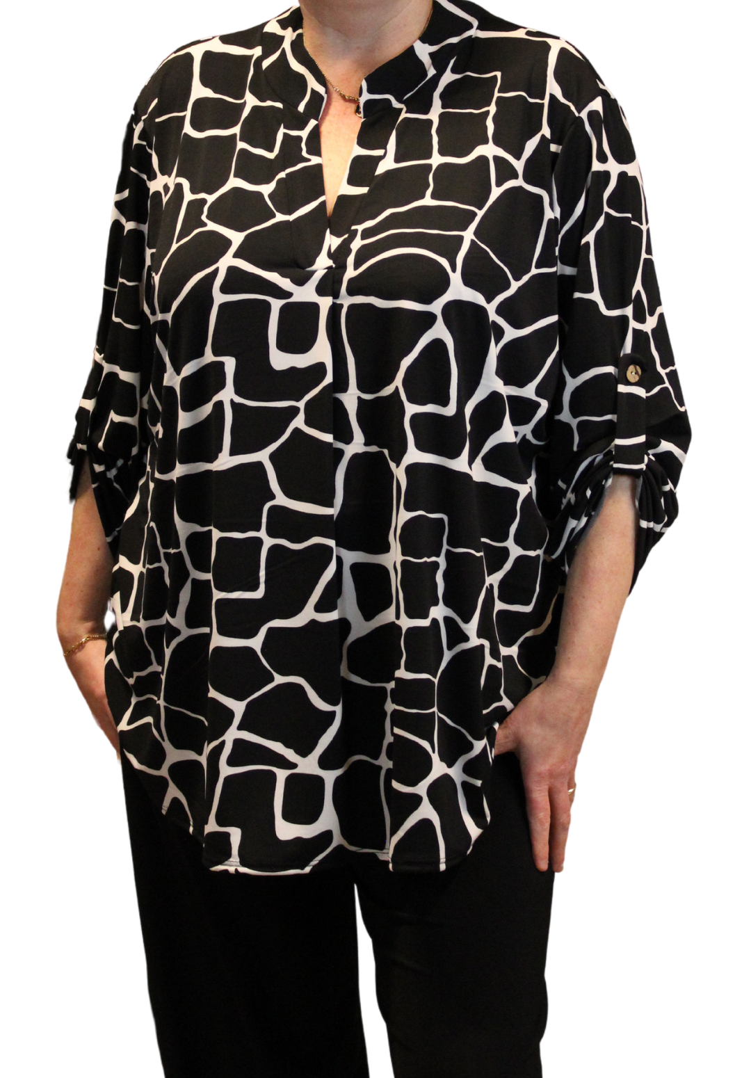 Miriam zwart grote maat | Blouse