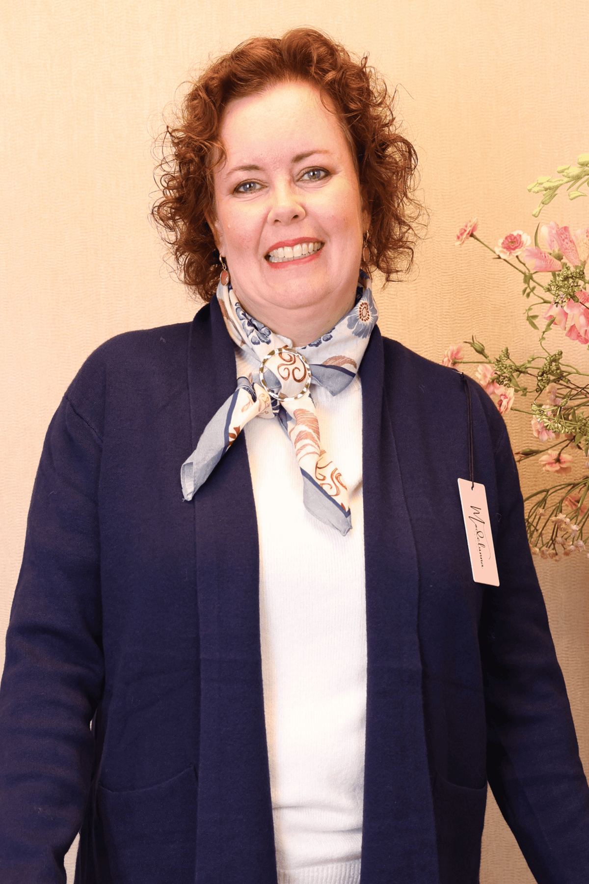 Marit | Sjaal blauw/wit