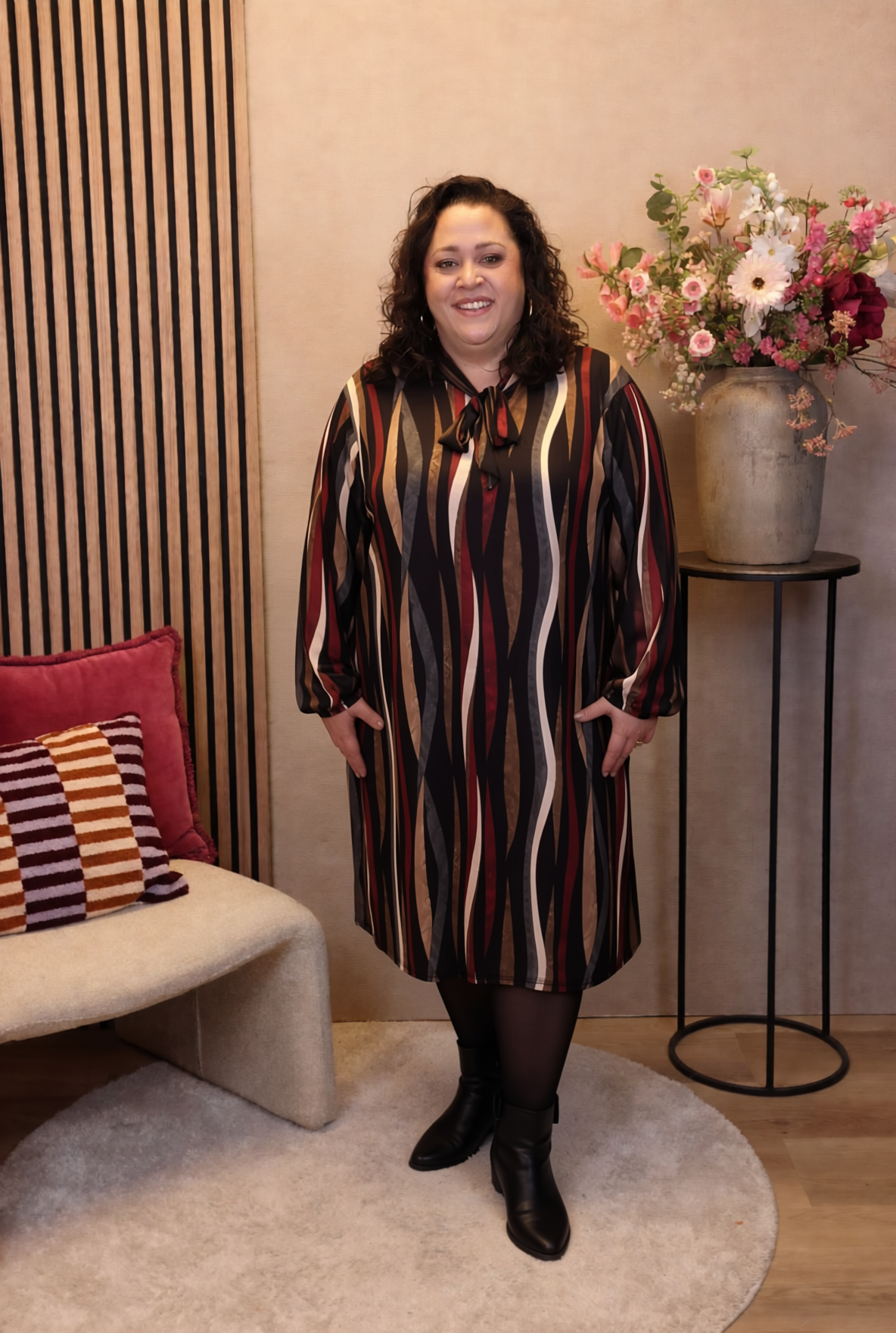 Dora | Bluse schwarz Langarm 52 bis 58