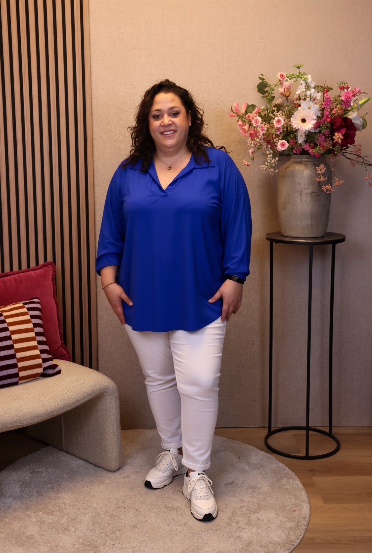 Dora | Bluse schwarz Langarm 52 bis 58