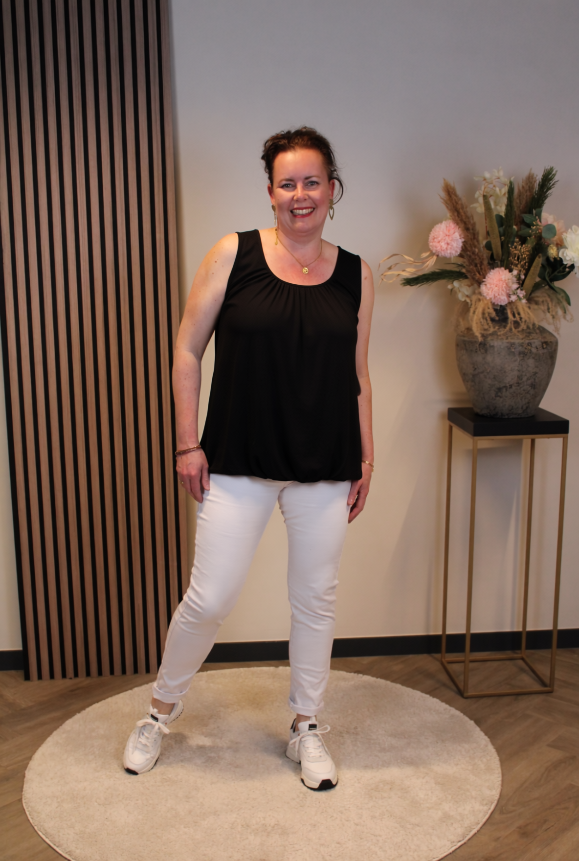 Dora | Bluse schwarz Langarm 52 bis 58