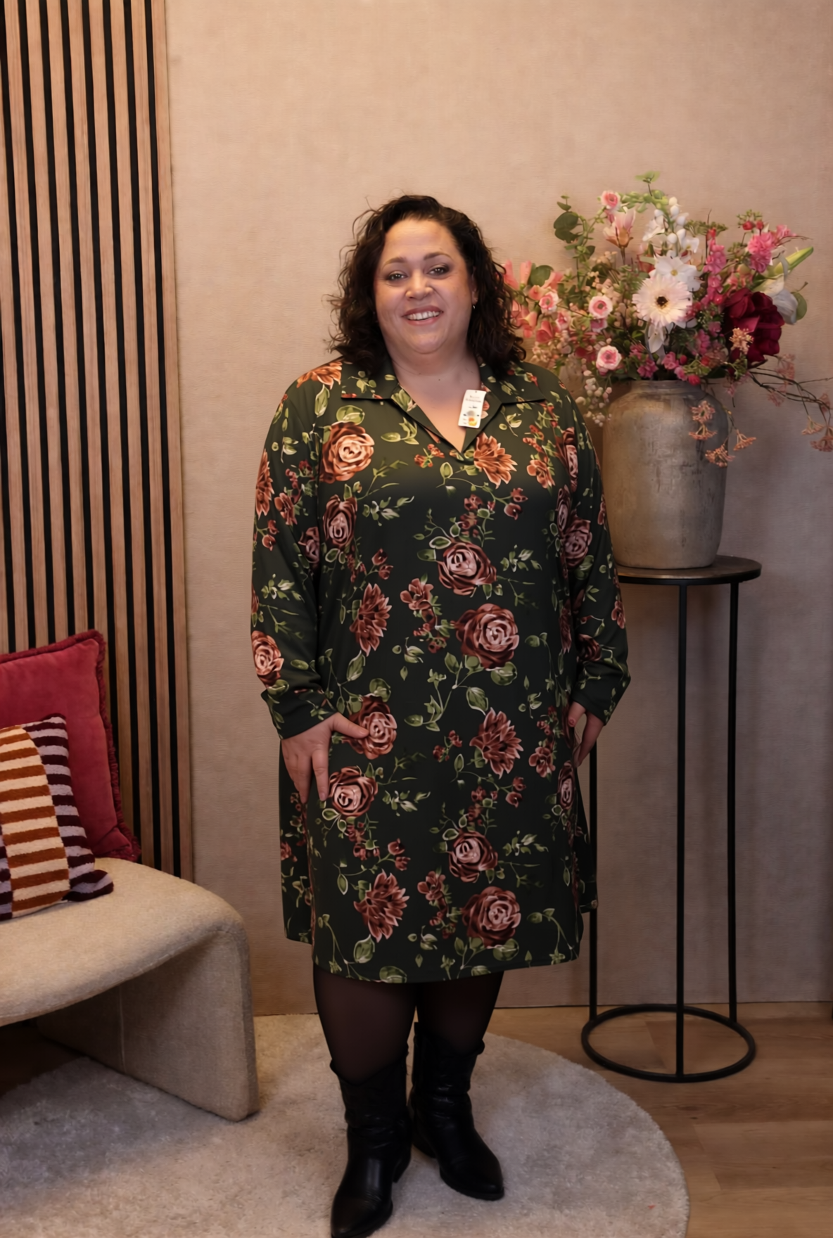 Dora | Bluse schwarz Langarm 52 bis 58