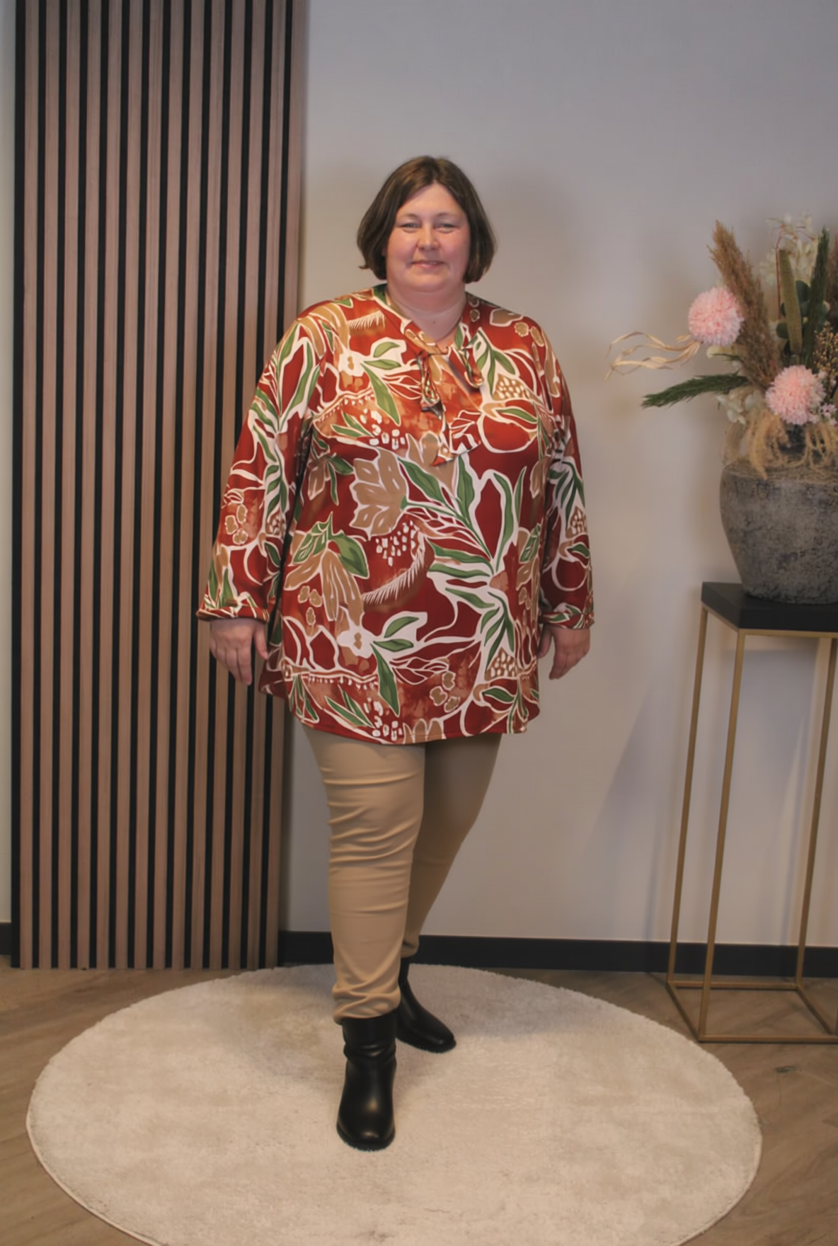 Dora | Bluse schwarz Langarm 52 bis 58