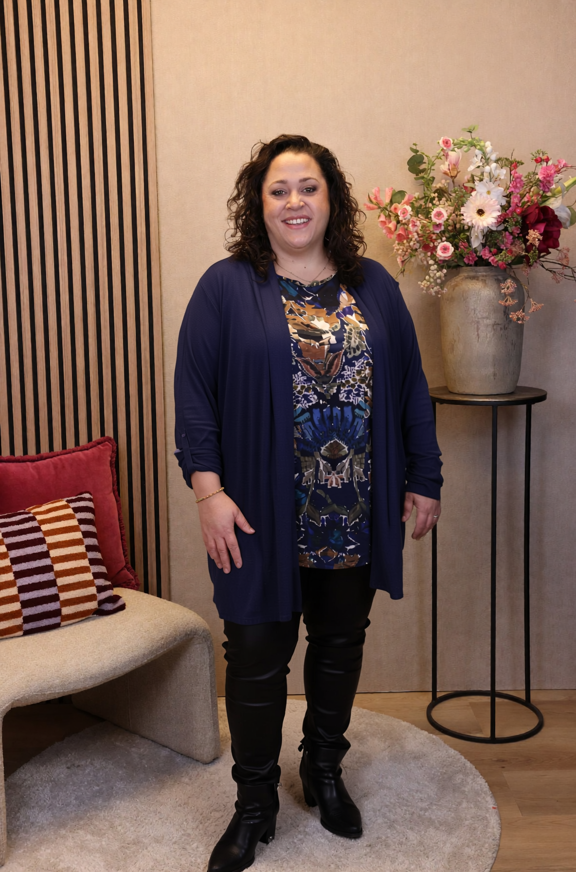 Dora | Bluse schwarz Langarm 52 bis 58