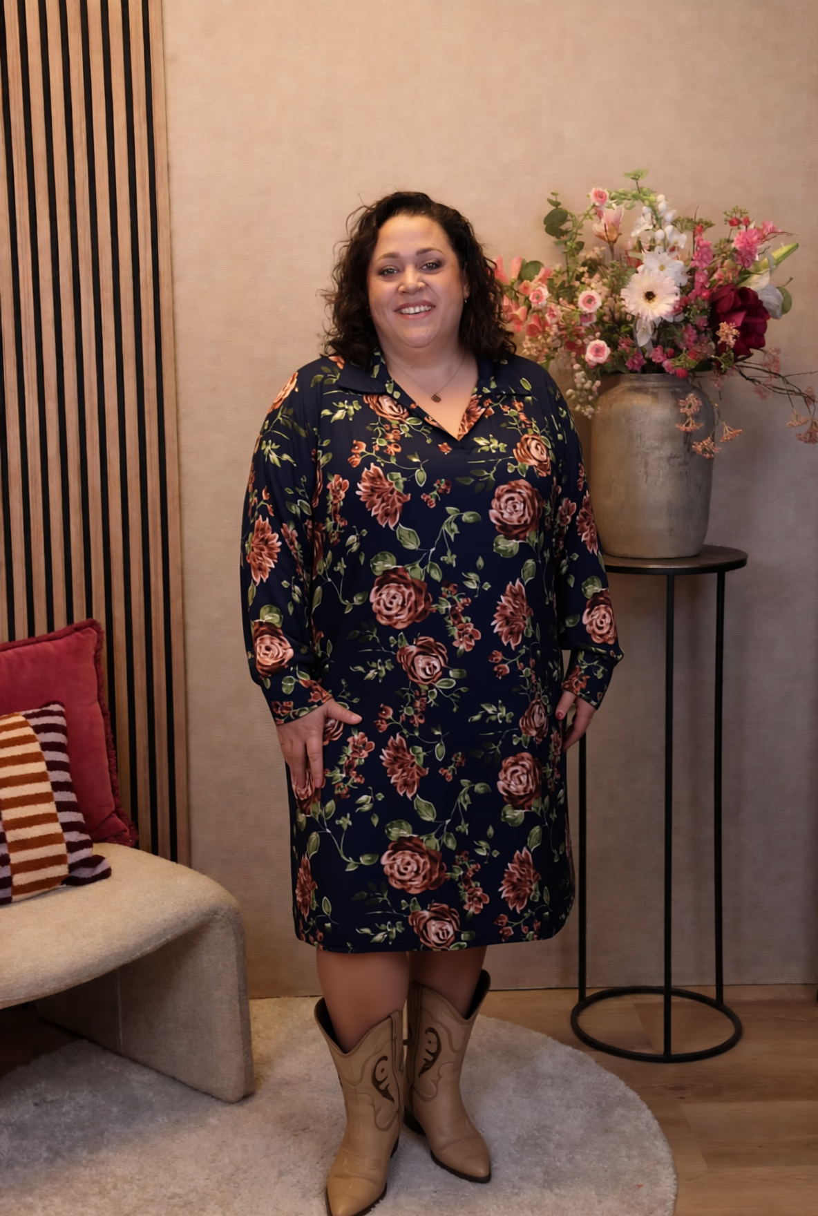 Dora | Bluse schwarz Langarm 52 bis 58