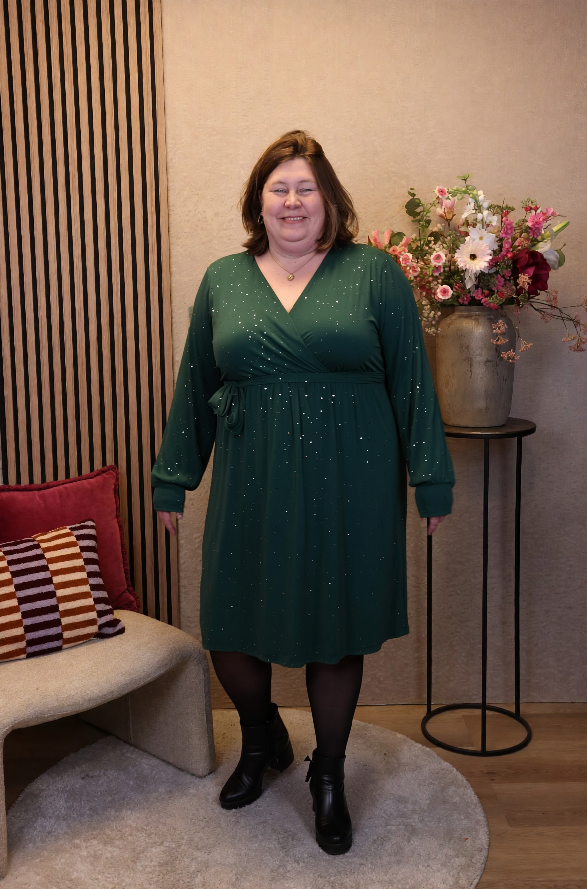 Dora | Bluse schwarz Langarm 52 bis 58