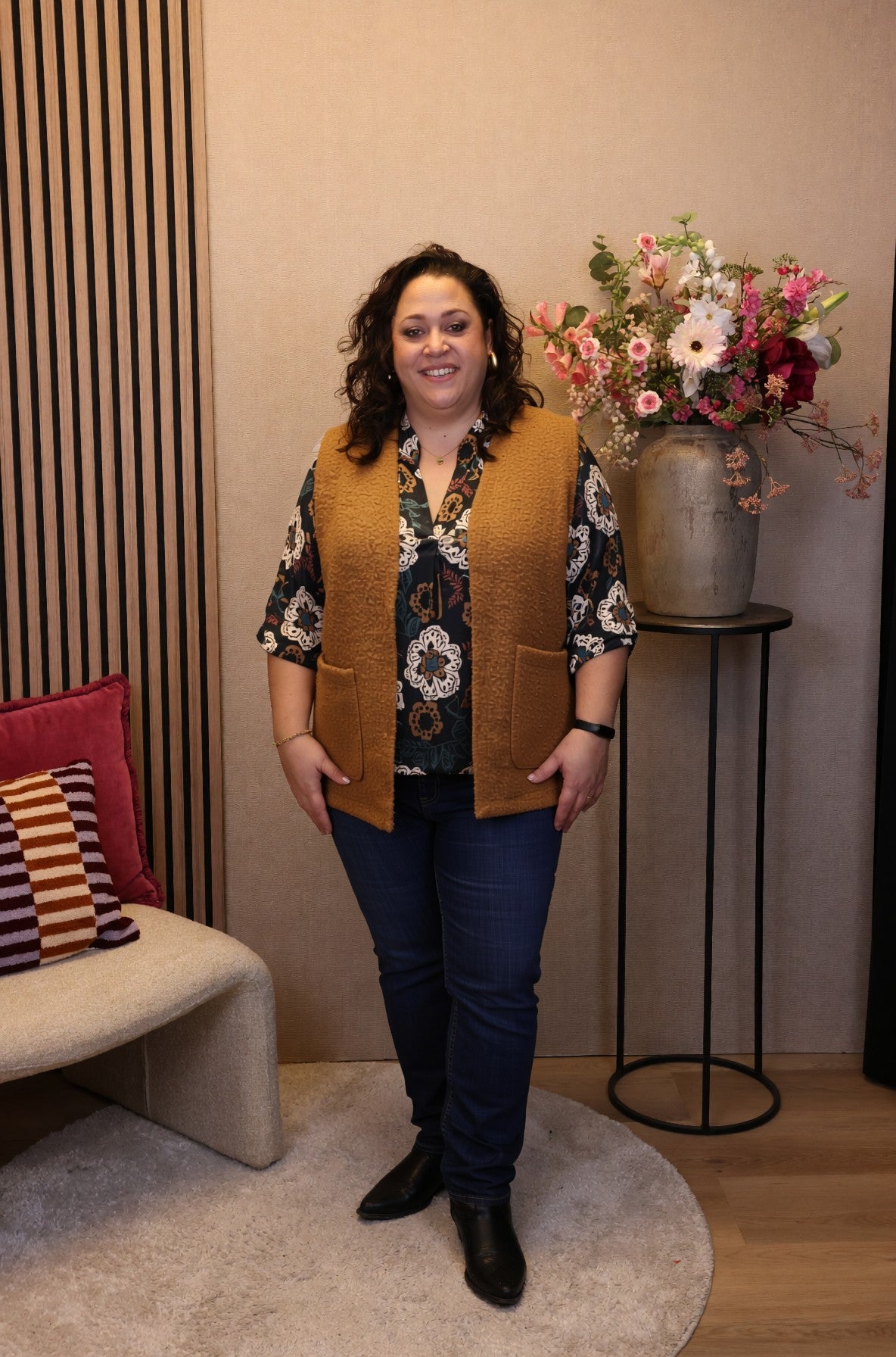 Dora | Bluse schwarz Langarm 52 bis 58