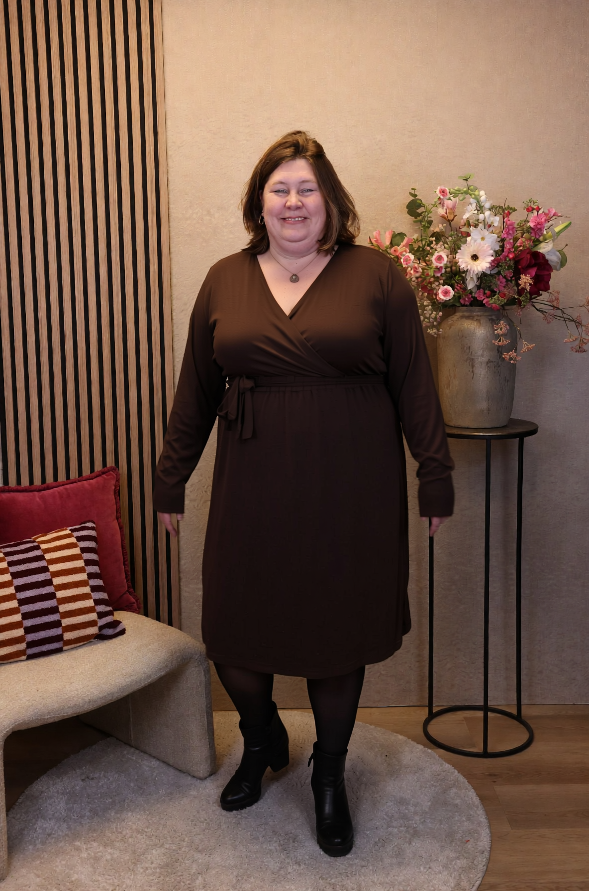 Dora | Bluse schwarz Langarm 52 bis 58