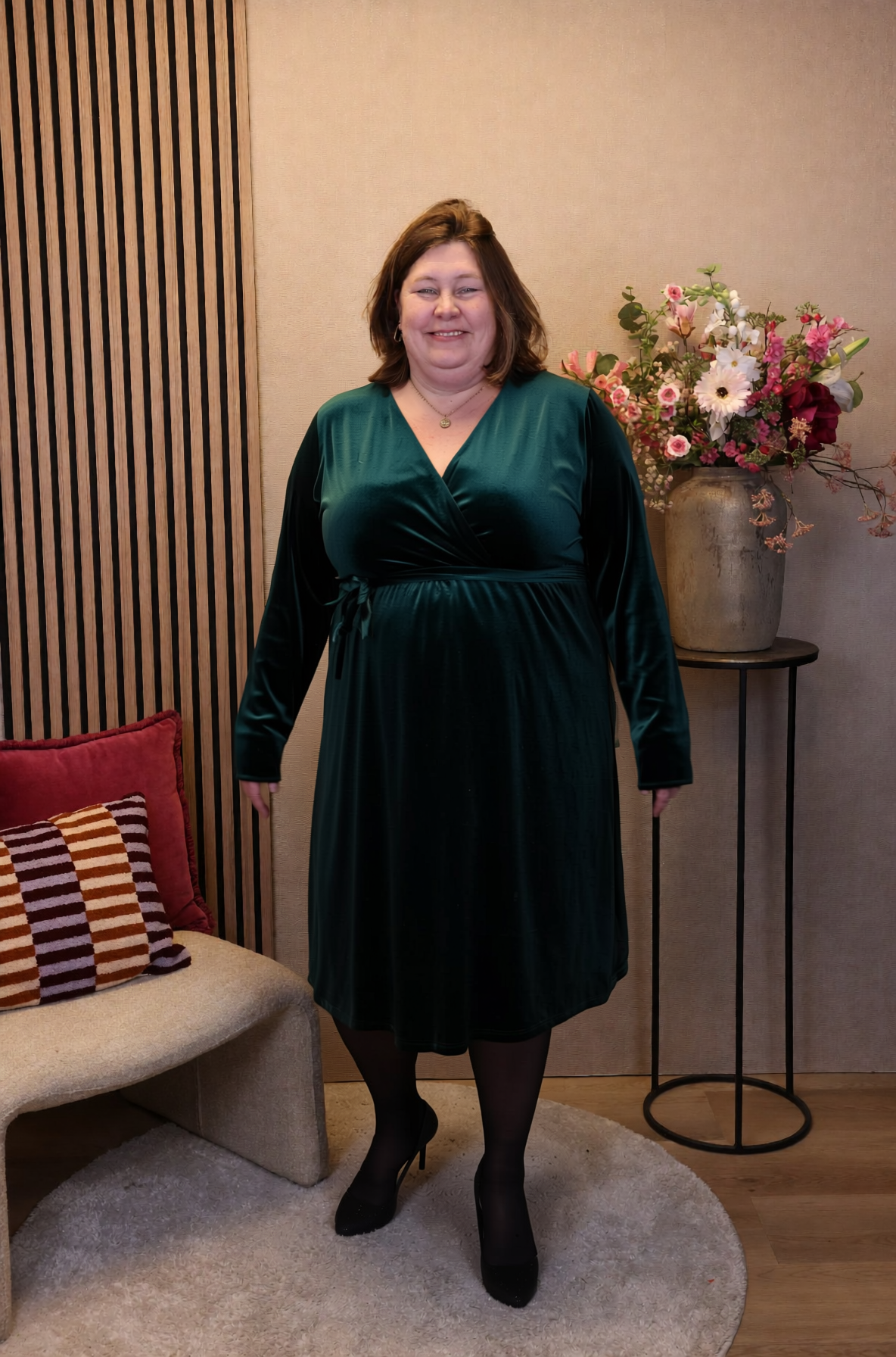 Dora | Bluse schwarz Langarm 52 bis 58