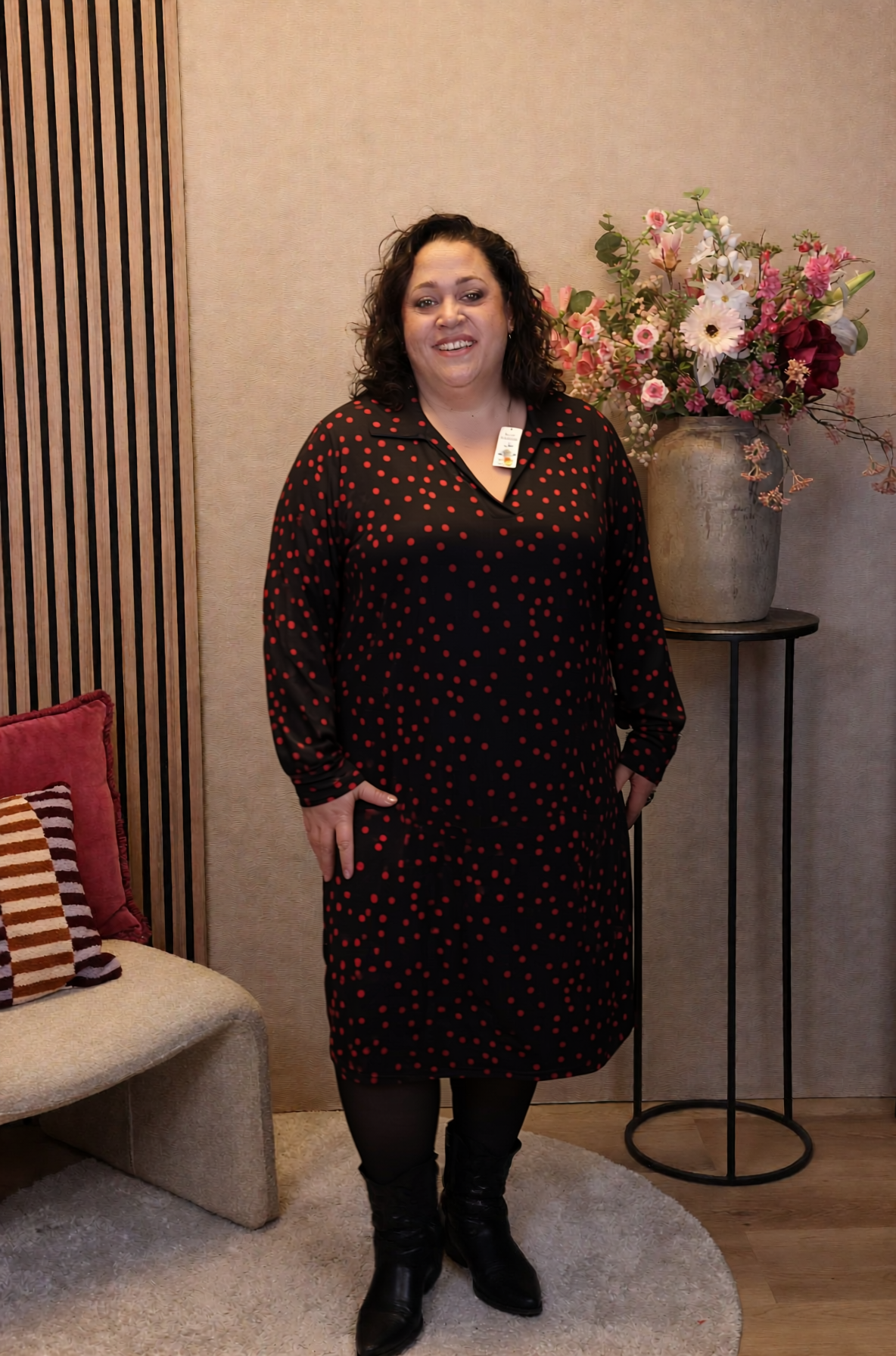 Dora | Bluse schwarz Langarm 52 bis 58
